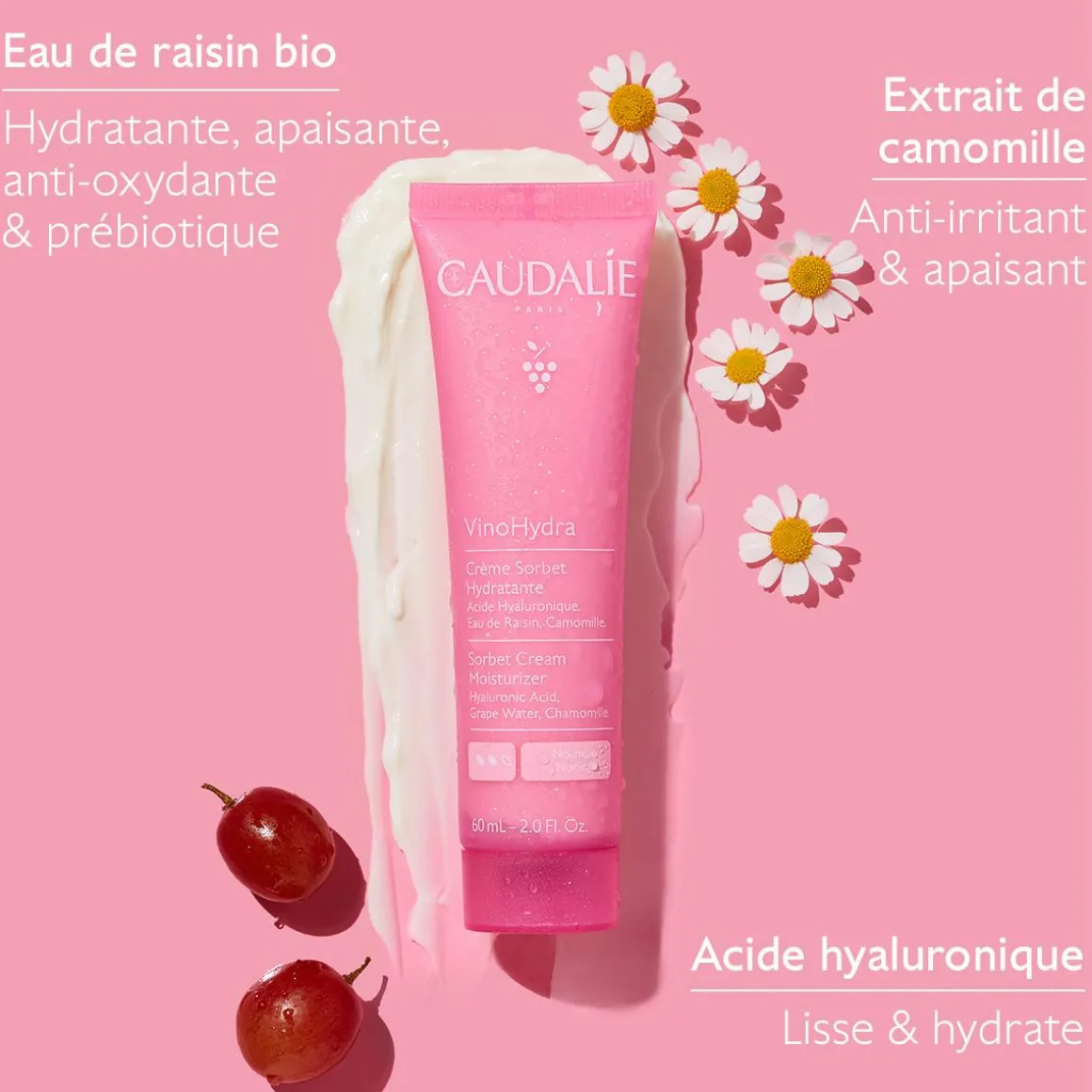 Crème Sorbet Hydratante à l'Acide Hyaluronique & Camomille