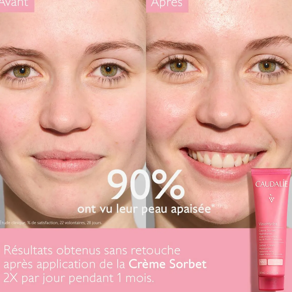 Crème Sorbet Hydratante à l'Acide Hyaluronique & Camomille