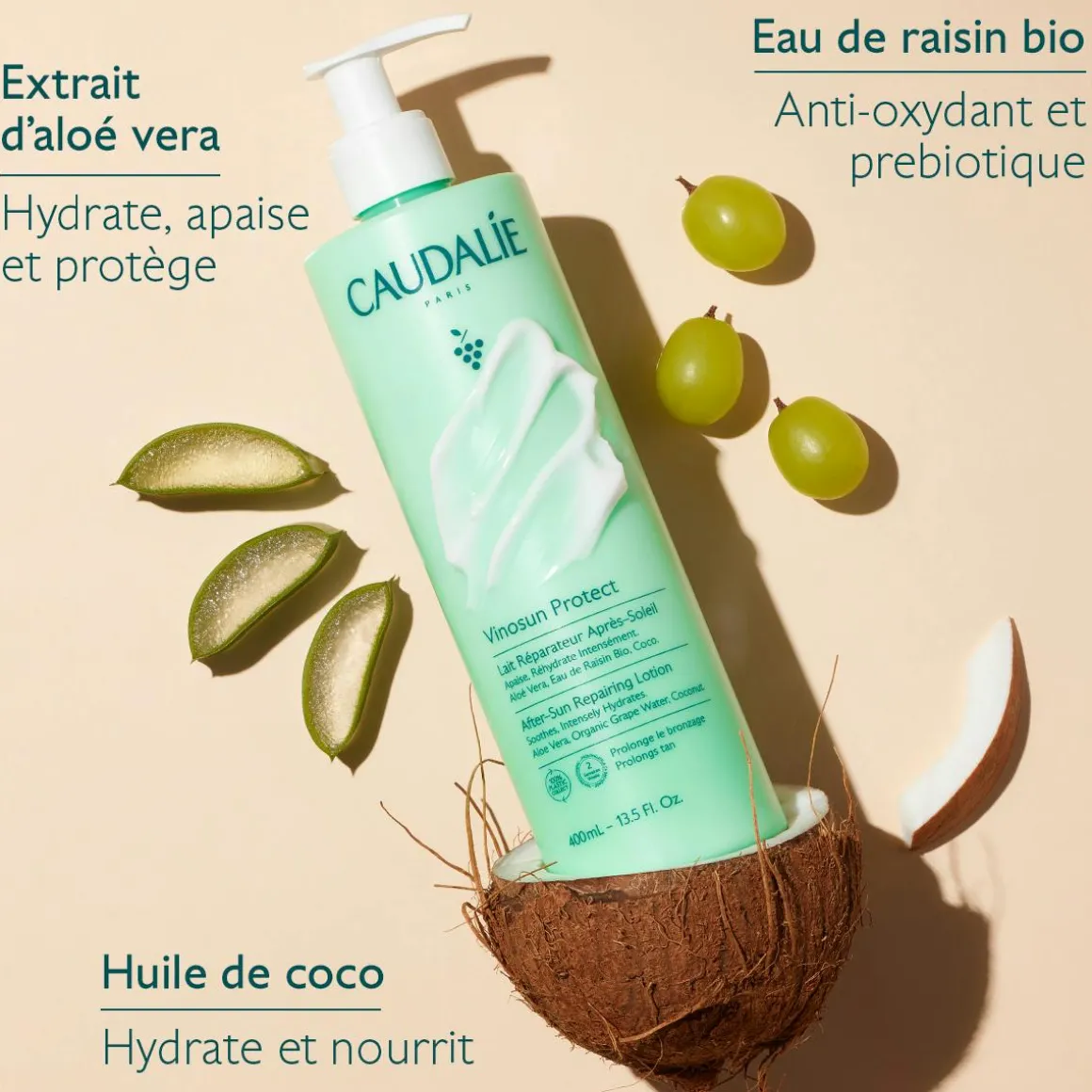 Lait Réparateur Après-Soleil à l'Aloe Vera - 400 mL